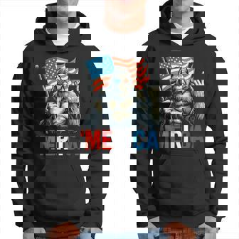 ビッグフット メリカ ロック アメリカ国旗 愛国的 7月4日 パーカー - Kawaiitshirt