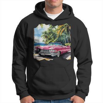 ピンク キャデラック ルックイン ビンテージビークル パーカー - Kawaiitshirt