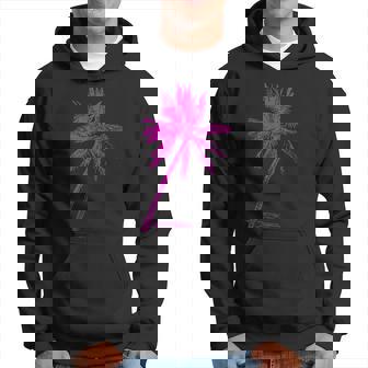 ピンクパームビーチウェア サーフィンレトロ パームツリー パーカー - Kawaiitshirt