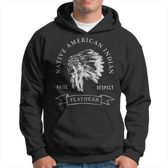 フラットヘッド トライブ ネイティブアメリカン インディアン プライド リスペクト ダーク パーカー - Kawaiitshirt