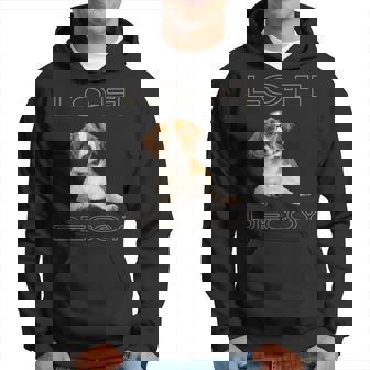 フルカラー インテリデコピン 眼鏡犬 Lo-Fi ヒップホップ 音楽愛好家 犬好き パーカー - Kawaiitshirt