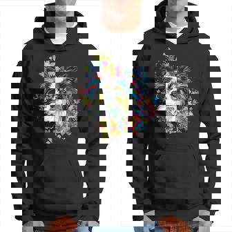 フローラル・ポップ・アート カラフルなパピヨン パーカー - Kawaiitshirt