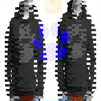 ブルー 肉球 プリント T シャツ パーカー - Kawaiitshirt