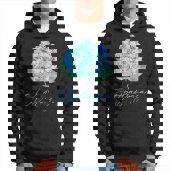 ブルーパープルアジサイフラワーレトロガーデナーアート パーカー - Kawaiitshirt