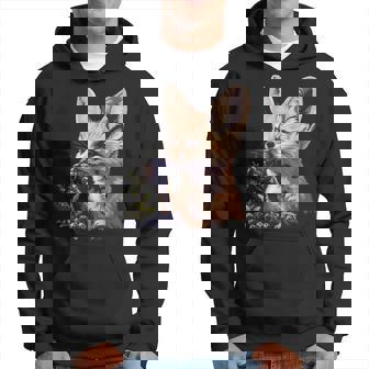 ブルーベリー フェネック キツネ ブルーベリー アニマルアート 野生動物 自然 パーカー - Kawaiitshirt