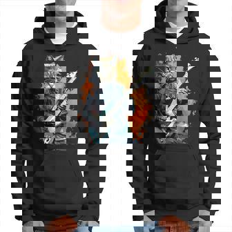 ベースギター 音楽 猫 ギターを弾く パーカー - Kawaiitshirt