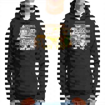 ボンレス犬とボンレス猫 キッチンカー ダークカラー パーカー - Kawaiitshirt