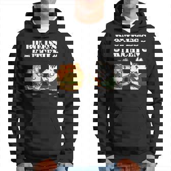 ボンレス犬とボンレス猫 ハンバーガーとおにぎり ダークカラー パーカー - Kawaiitshirt