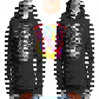 ボーダーコリー ポップアート レインボーカラー カラフル ボーダーコリー パーカー - Kawaiitshirt