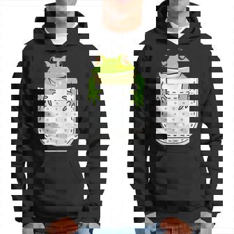 ポケットに入ったカエルのシャツ 面白いカエルのtシャツ カエルの恋人 パーカー - Kawaiitshirt