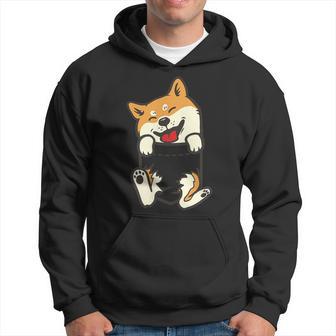 ポケット柴犬 足 かわいい犬 秋田犬愛好家 ギフト パーカー - Kawaiitshirt