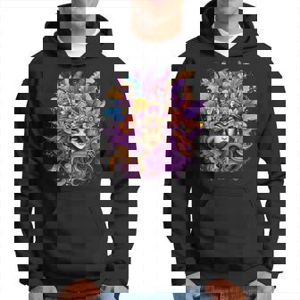 マルディグラ フェザー パープル マスク グリーン ニューオーリンズ パーカー - Kawaiitshirt