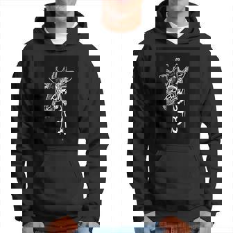 ミニマリストなブラック&ホワイトのキリンデザイン。 パーカー - Kawaiitshirt