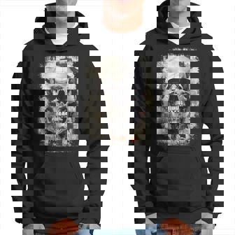 モダンなヒップホップ、レトロ、ヴィンテージ、エッジの効いた Y2k Hip Hop アーバン ストリートウェア、スカル パーカー - Kawaiitshirt