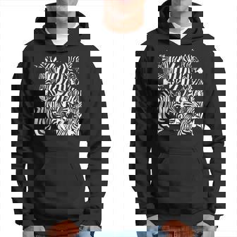 モノクロゼブラ柄アフリカサファリ動物野生生物 パーカー - Kawaiitshirt