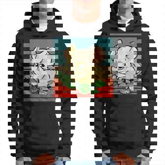 ヤマネ かわいい緑の葉 大きな目 愛らしい甘い動物 パーカー - Kawaiitshirt