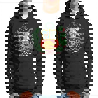 ユニセックス ペルーポロ ペルーストライプ レッド フットボール サッカー クレスト パーカー - Kawaiitshirt