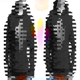 レインボーサボテン 砂漠の夕日と太陽の雰囲気 パーカー - Kawaiitshirt