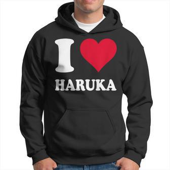 レッドハート I Love Haruka パーカー - Kawaiitshirt