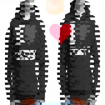 レッドハート I Love Tau パーカー - Kawaiitshirt