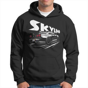 レトロ Jdm 日本語 ドリフト レーシング チューニング カー レジェンド スカイラインr34 パーカー - Kawaiitshirt