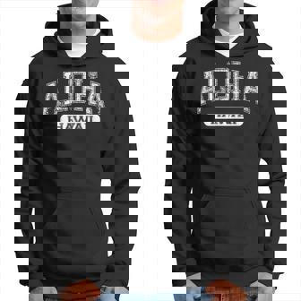 ヴィンテージ アロハ ハワイ ハワイ バーシティ テキスト 大学 フォント パーカー - Kawaiitshirt