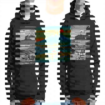 ヴィンテージ 日本の富士山 山に昇る太陽 パーカー - Kawaiitshirt