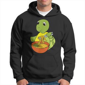 亀がラーメンを食べる 和食 パーカー - Kawaiitshirt