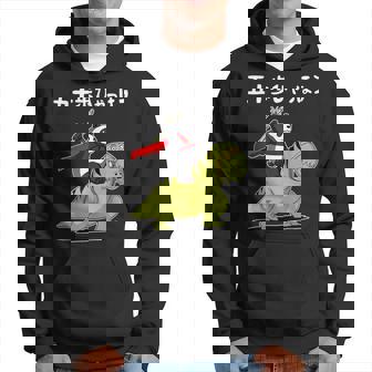 五十歩ひゃっほう恐竜 ネタ ことわざ ことわざのもじり ジョーク ギャグ ダジャレ ツッコミ おもしろ メンズ 半袖 パーカー - Kawaiitshirt