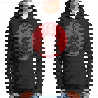侍の戦士の兜日本の漢字-黒 パーカー - Kawaiitshirt