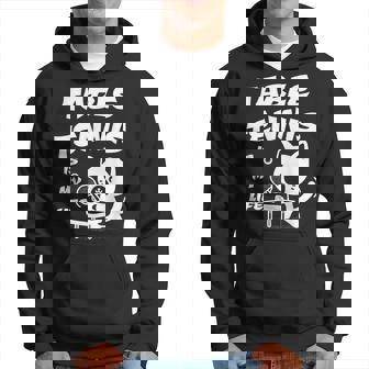 卓球をするクールな猫 パーカー - Kawaiitshirt