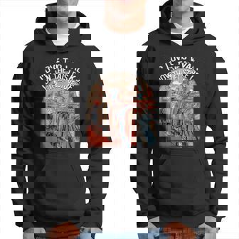 古着屋の通路を歩く面白い古着愛好家 パーカー - Kawaiitshirt