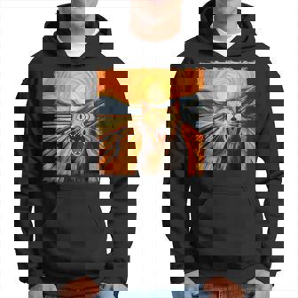 叫ぶ猫、エドヴァルド・ムンク風、面白い猫 パーカー - Kawaiitshirt