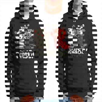 君はパンダスティックだよハイタッチのレッサーパンダとパンダ パーカー - Kawaiitshirt