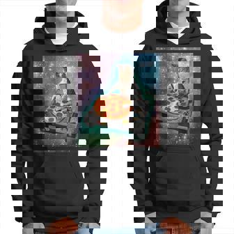 宇宙宇宙 ギャラクシー 宇宙 猫 ピザ Dj 面白い かわいい コズミック パーカー - Kawaiitshirt