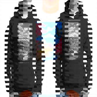 寺と富士山のある日本の風景 パーカー - Kawaiitshirt