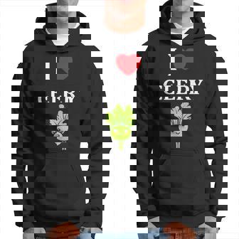 小さな野菜 セロリ ミニマリスト かわいい シンプル セロリ I Love Celery パーカー - Kawaiitshirt