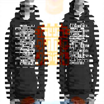 幾何学的図形 パターン オレンジ 白 黒 背景 パーカー - Kawaiitshirt