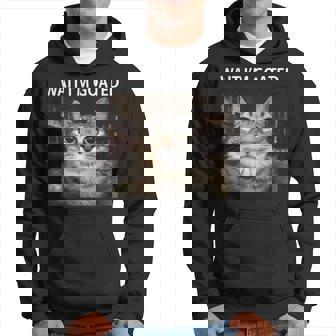 待ってよヤギの愚かな猫のミーム パーカー - Kawaiitshirt