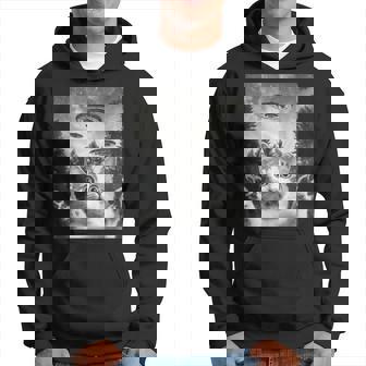 怖い猫 エイリアン Ufo 宇宙愛好家 面白い パーカー - Kawaiitshirt