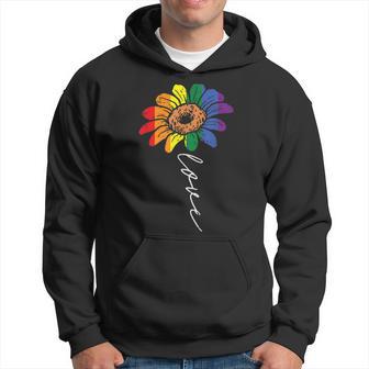 愛のヒマワリ 花柄 Lgbtq レインボーフラッグ ゲイプライド アライ パーカー - Kawaiitshirt