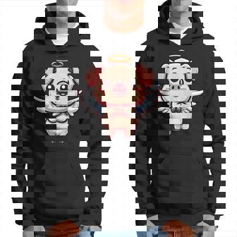 愛らしい天使の豚の漫画とハロー。 パーカー - Kawaiitshirt