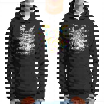 抽象アート ドラム ミュージシャン 音楽バンド 王座 ヌース パーカー - Kawaiitshirt