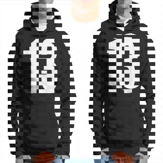 数字 Nhirn 数字 13 プレーン 白 数字 パーカー - Kawaiitshirt