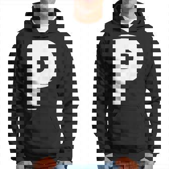 文字p 大文字 アルファベット モノグラム イニシャル パーカー - Kawaiitshirt