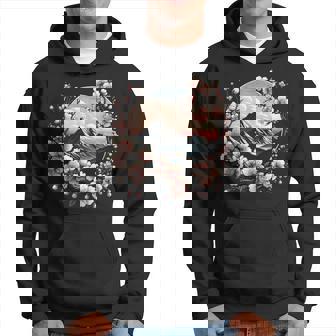 日本の桜 ピンク 桜 富士山 自然 アート パーカー - Kawaiitshirt