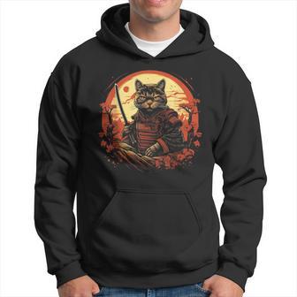 日本の芸術 猫 忍者 浮世絵 アニメスタイル サムライキャット 猫好き 愛猫家 ペット 猫飼い 可愛い ネコ ねこ 猫 パーカー - Kawaiitshirt