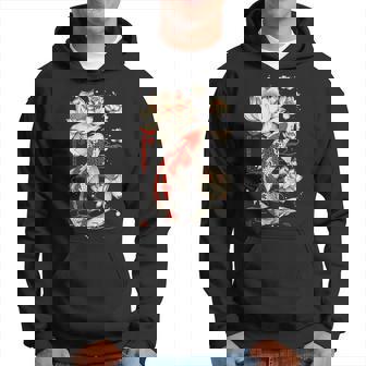 日本の鯉 魚 蓮の花 ヴィンテージ アート 日本 パーカー - Kawaiitshirt