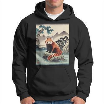 日本美術 レッサーパンダ 京斎 ヴィンテージ 日本 作品 パーカー - Kawaiitshirt