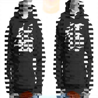 旧英数字 46 46 パーカー - Kawaiitshirt